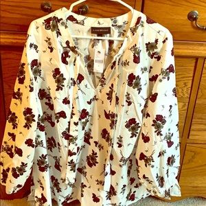 Printed long sleeve top